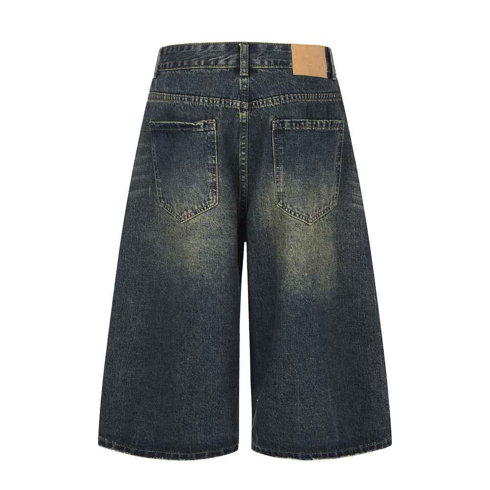 Loose denim cropped pants for men and women | MuddyStock Originals