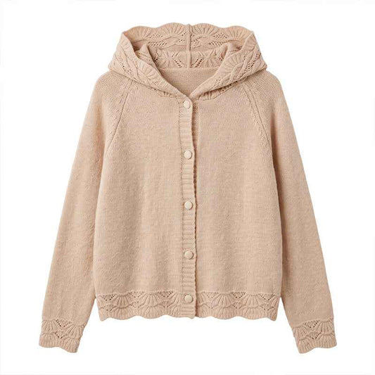 Hollow lace long sleeved hoodie for women | MuddyStock Originals