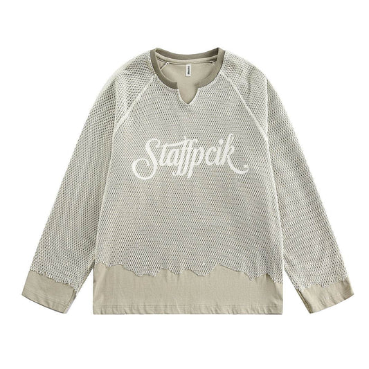 Hollow out mesh spliced sweatshirt for men and women | MuddyStock Originals MuddyStock