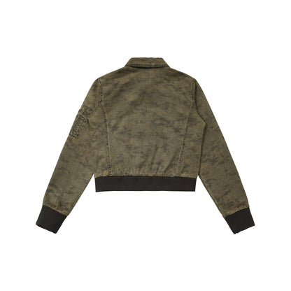 Retro flying short shoulder jacket for women | MuddyStock Originals