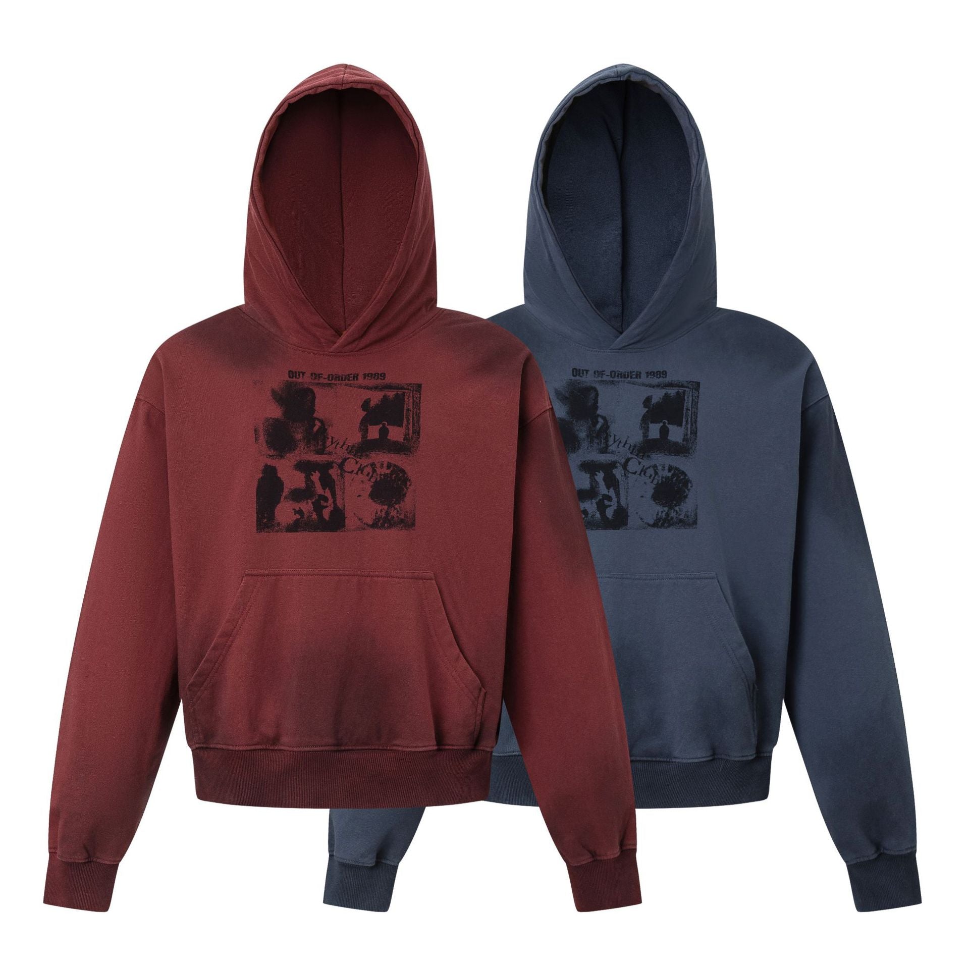 Street Style Unisex Trendy Printed Vintage Look Monkey Spray Design Wide Fit Men's Hoodie eprolo