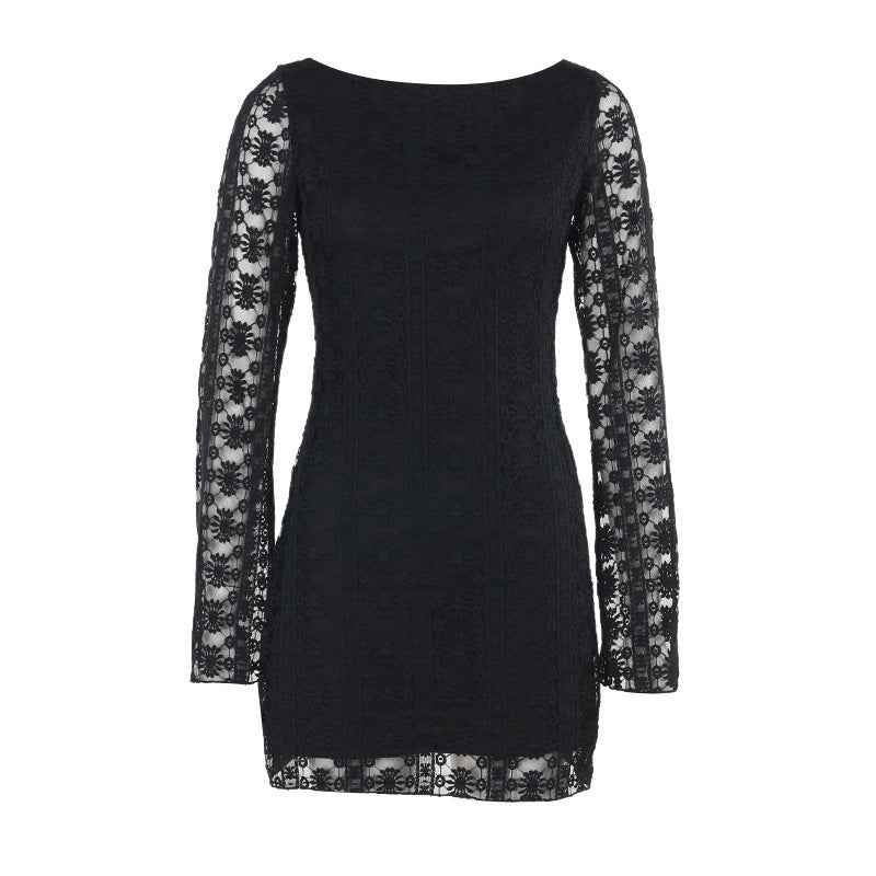 Women's slim knit lace waist cinching short dress | MuddyStock Originals MuddyStock