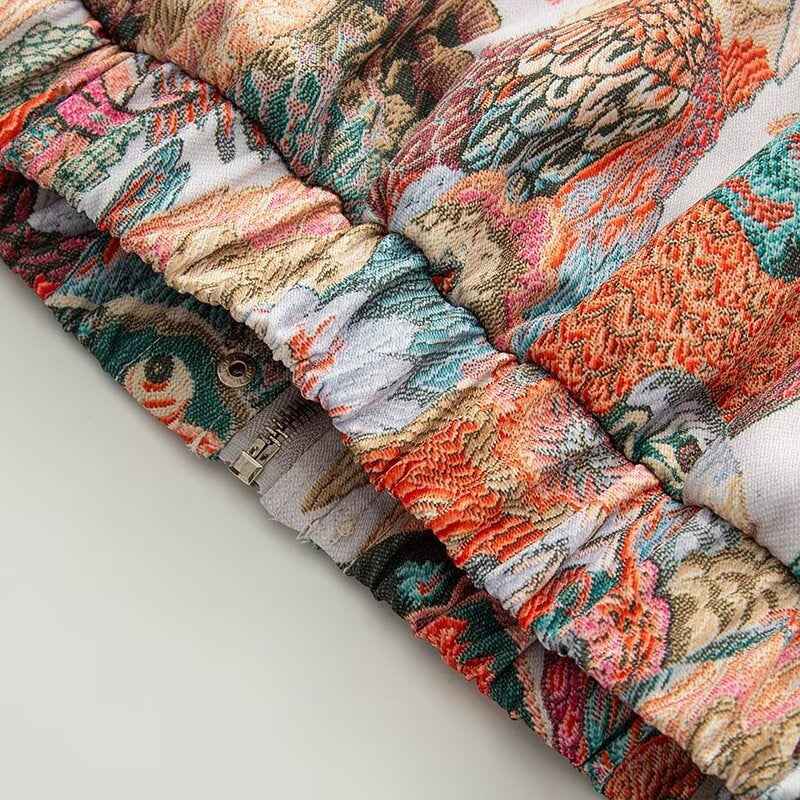 Peacock print zipper jacket for women | MuddyStock Originals MuddyStock