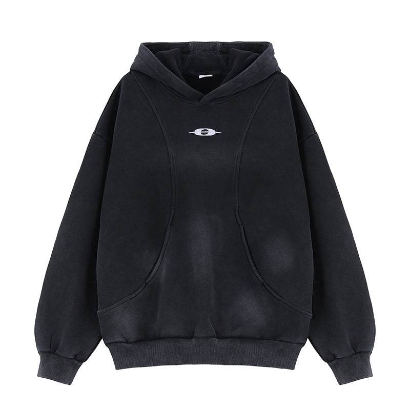 Deconstructed Patchwork Fleece Hoodie For Men MuddyStock