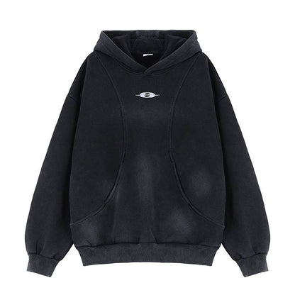 Deconstructed Patchwork Fleece Hoodie For Men MuddyStock