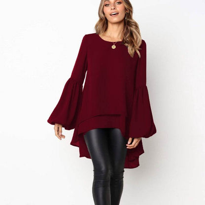 Women Chiffon Ruffled Tops Blouse | MuddyStock Originals MuddyStock