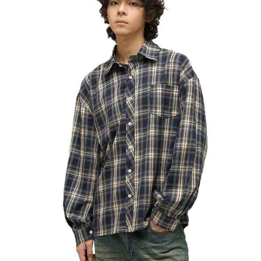 Retro checkered long sleeved shirt for men and women | MuddyStock Originals MuddyStock