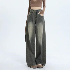 Wide-Leg Jeans For Women | MuddyStock Originals Vintage Blue # Extended Length MuddyStock
