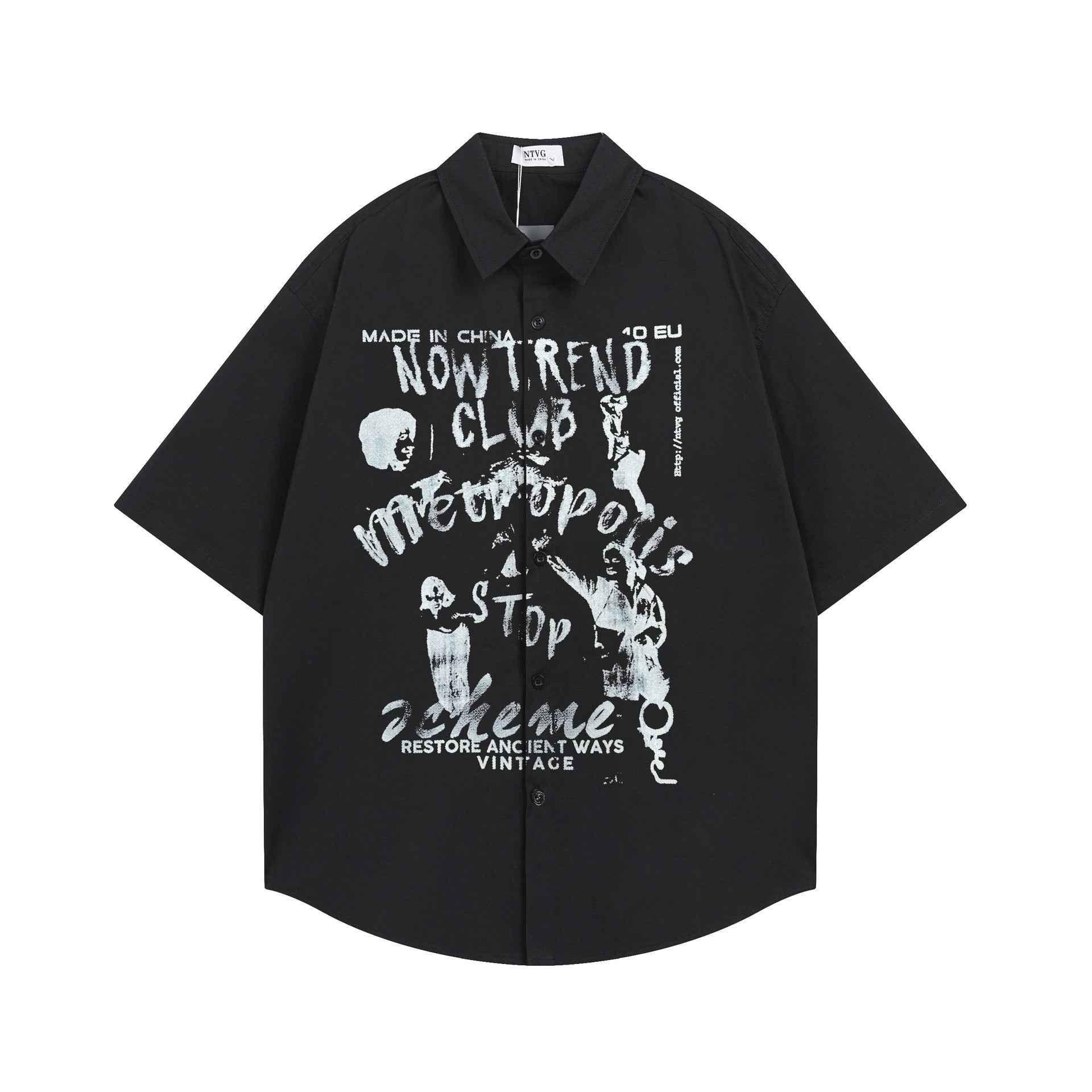 Antique character printed short sleeved shirt for men and women | MuddyStock Originals