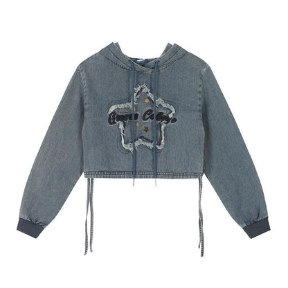 Street Style Star Patch Hoodie For Women | MuddyStock Originals