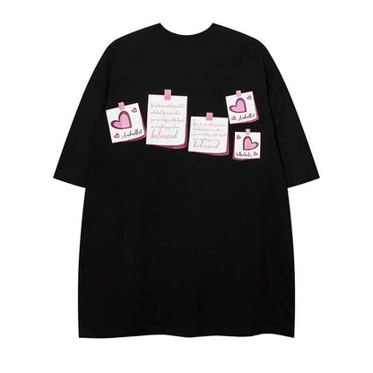Anime character printed short sleeved shirt