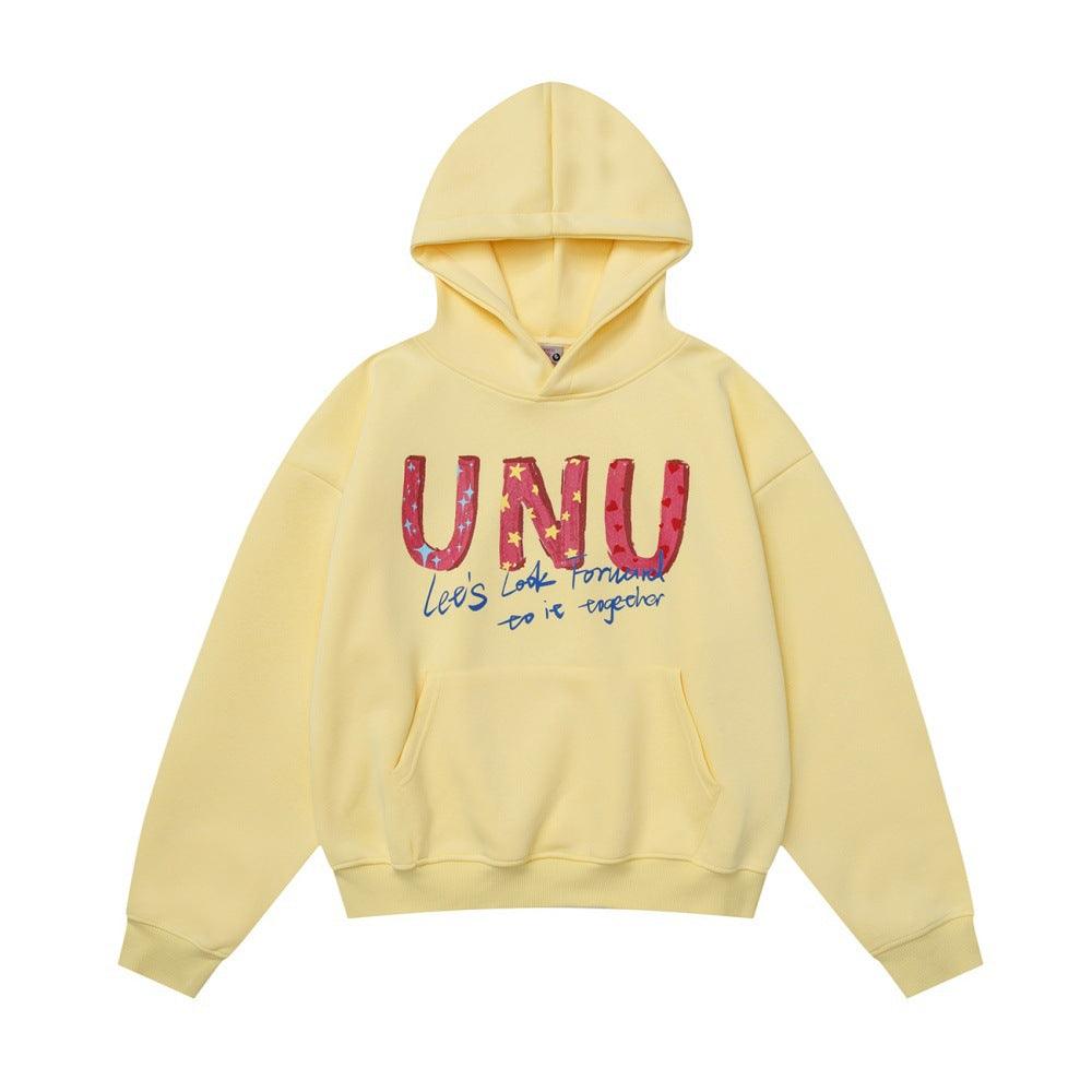 Hand drawn graffiti letter hoodie for men and women | MuddyStock Originals Light Yellow
