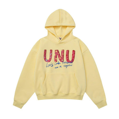 Hand drawn graffiti letter hoodie for men and women | MuddyStock Originals Light Yellow