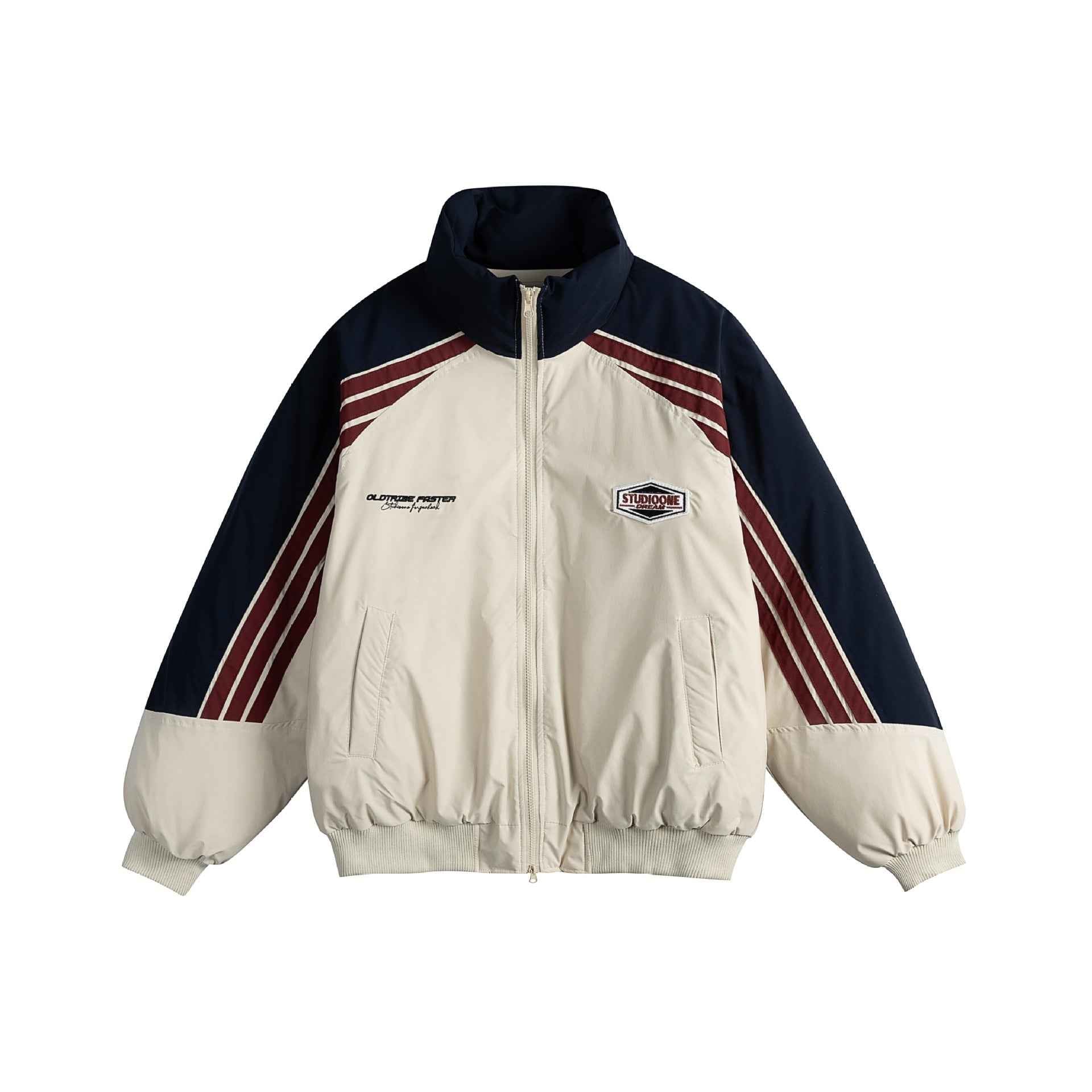 Tape Patchwork Cotton Jacket with Stand-up Collar For Men And Women | MuddyStock Originals MuddyStock