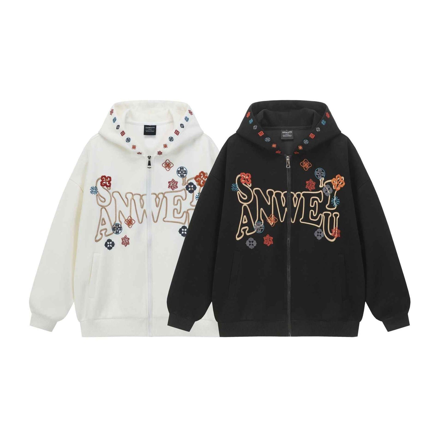 Loose Hoodie with Letter Embroidery For Women | MuddyStock Originals MuddyStock