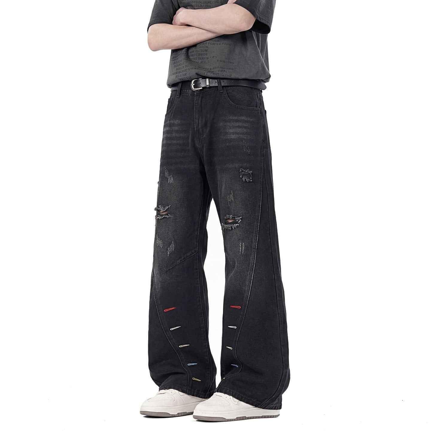 Buttonhole Diagonal Cut Men's Jeans | MuddyStock Originals
