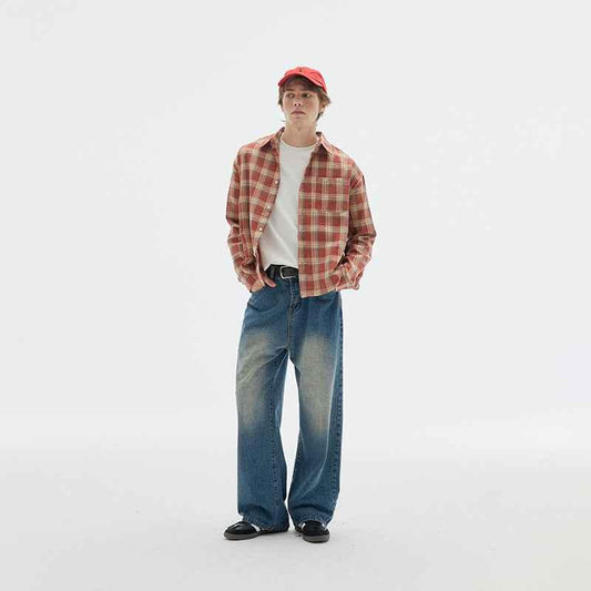 Checkered long sleeved shirt for men | MuddyStock Originals