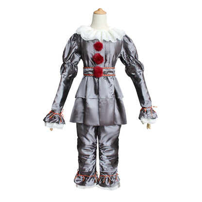 Halloween Pennywise Clown Costume silver