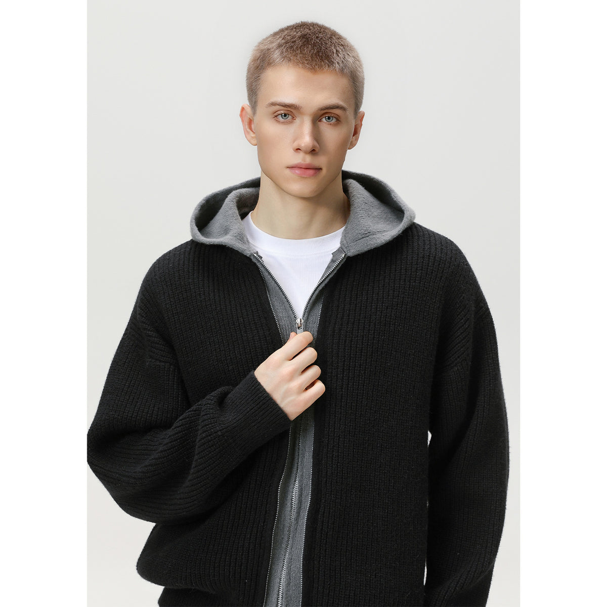 Cardigan hooded long sleeved hoodie for men | MuddyStock Originals