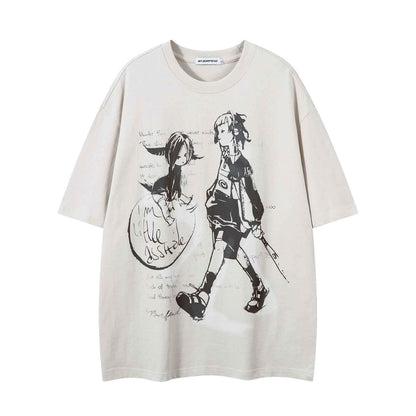 Style Cartoon Print Trendy Short Sleeve T-Shirt For Men And Women | MuddyStock Originals MuddyStock