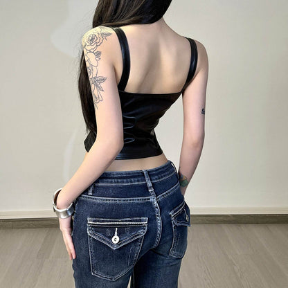 Zipper camisole sleeveless top | MuddyStock Originals MuddyStock