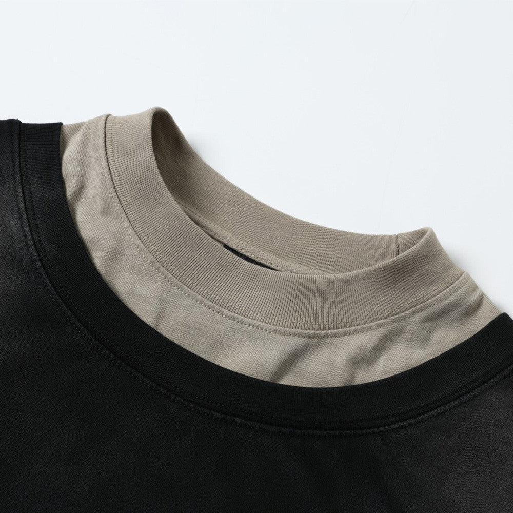 Fake two piece color blocked long sleeved shirt for women | MuddyStock Originals
