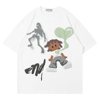 Women's Casual Streetwear Short Sleeve T-Shirt | MuddyStock Originals White