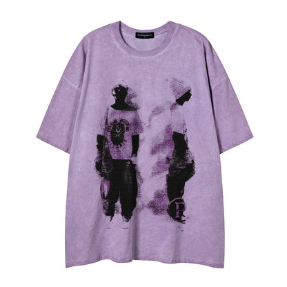 Loose casual T-shirt for men and women | MuddyStock Originals Purple MuddyStock