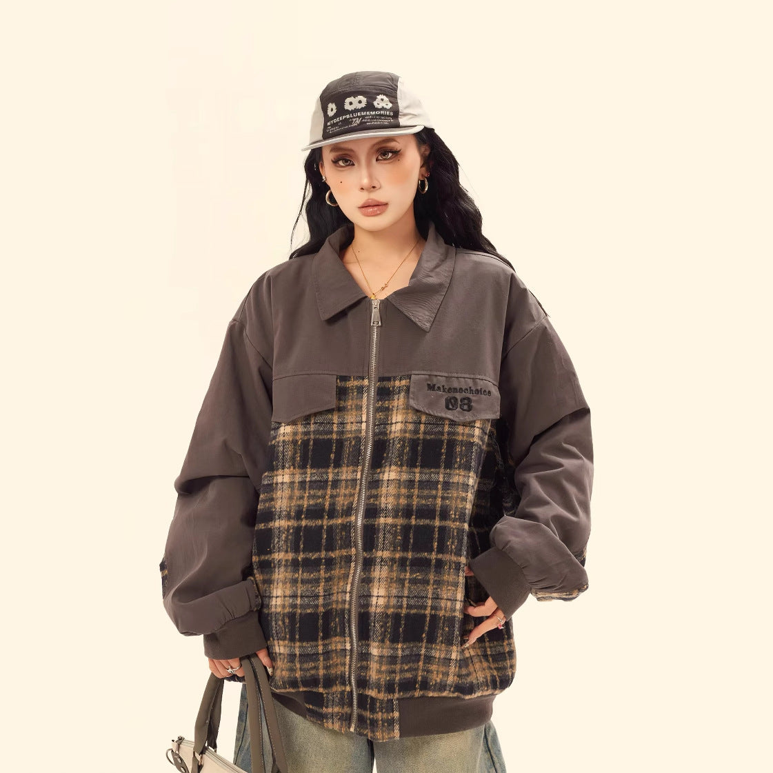 Checkered jacket for women | MuddyStock Originals