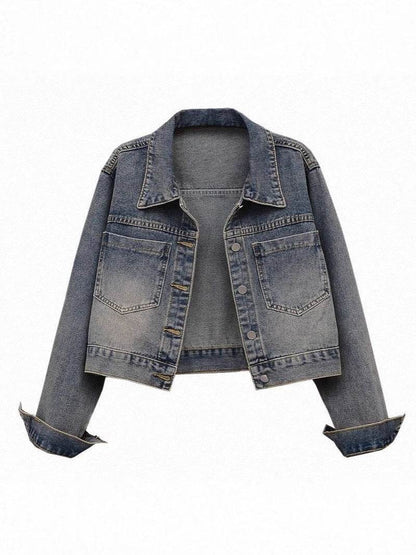 Denim Short Loose Casual Jacket For Women | MuddyStock Originals Blue MuddyStock