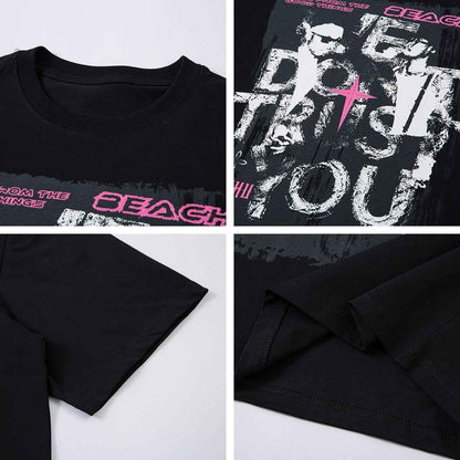 Letter Print Short Sleeve T-Shirt for Men and Women | MuddyStock Originals MuddyStock