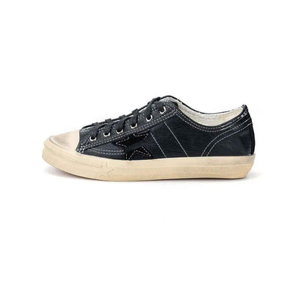 Retro lace up casual star board shoes for women Black