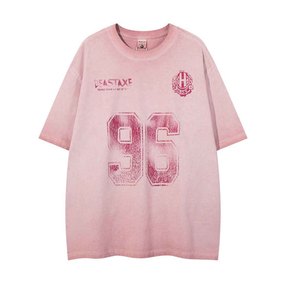 Retro Washed Letter Print Short Sleeve T-Shirt For Men And Women | MuddyStock Originals MuddyStock