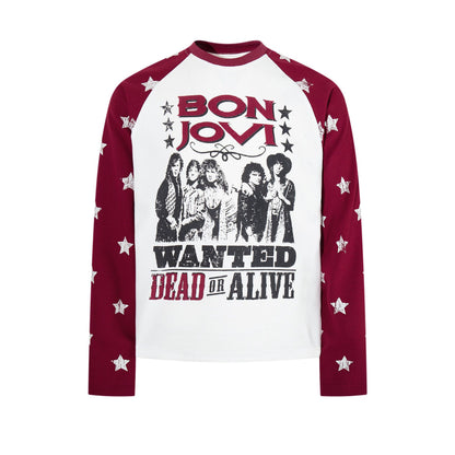 Rock band printed long sleeved T-shirt for men and women | MuddyStock Originals Red