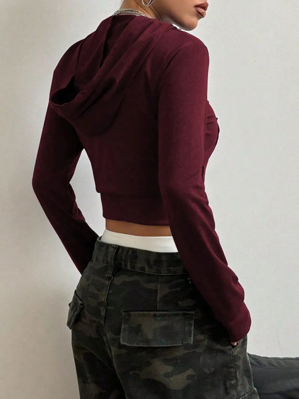 Letter Graphic Zip Up Long Sleeve Hoodie For Women | MuddyStock Originals MuddyStock