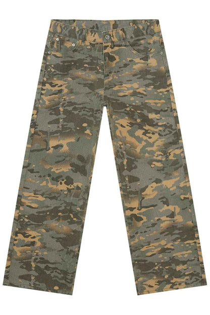 Camouflage Jeans with Pockets For Men | MuddyStock Origianals Caramel MuddyStock