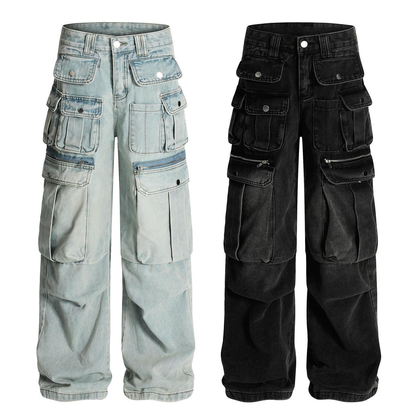 Wrinkled multi pocket workwear jeans for women | MuddyStock Originals