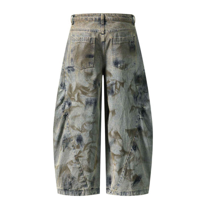 Loose Wide Leg Patchwork Cut Versatile Long Pants For Men | MuddyStock Originals