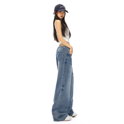 Women's Straight Washed Vintage Narrow Loose Wide-Leg Pants | MuddyStock Originals MuddyStock