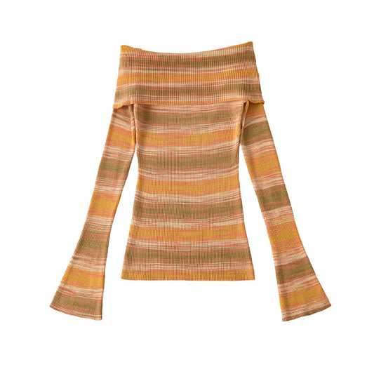 Striped slim fit sweater for women | MuddyStock Originals Floral Pattern One Size MuddyStock