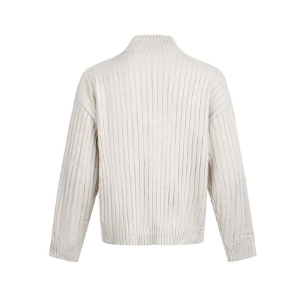 Half high neck knitted printed sweater for men and women | MuddyStock Originals MuddyStock