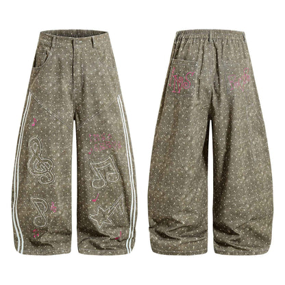 Wave dot denim jeans for women | MuddyStock Originals