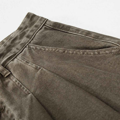 Loose wide leg washed distressed jeans for men | MuddyStock Originals