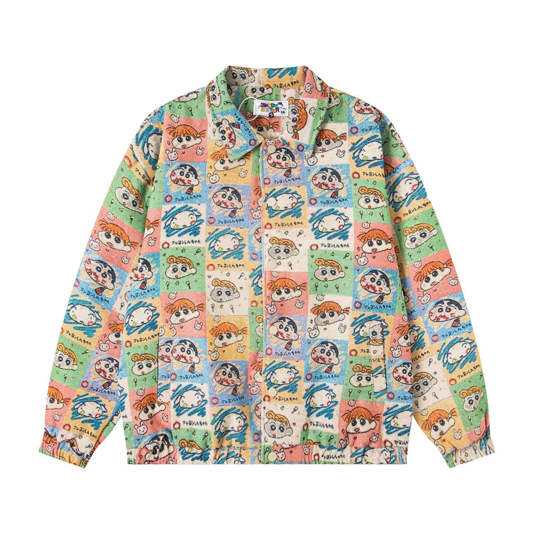 Retro Cartoon All-Over Print Lapel Jacket For Men And Women | MuddyStock Originals MuddyStock