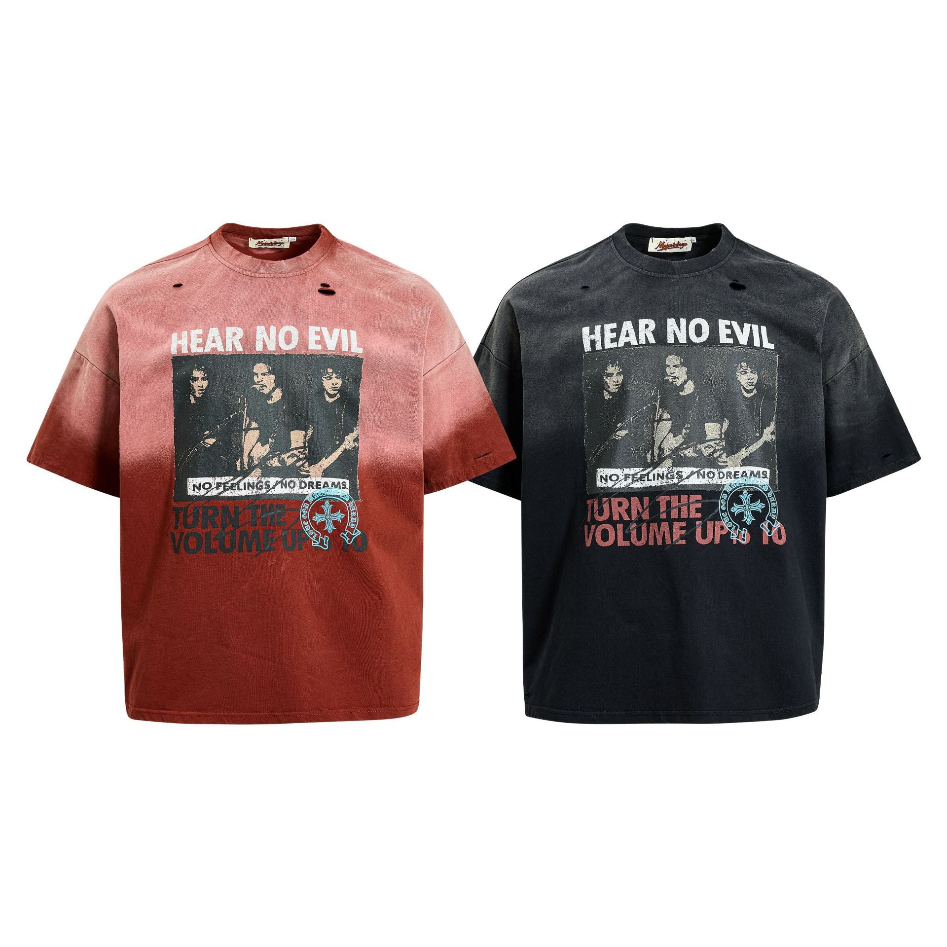 Rock band washes old short sleeved T-shirt for men | MuddyStock Originals