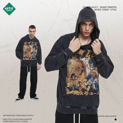 Vintage distressed loose washed men's hoodie | MuddyStock Originals MuddyStock