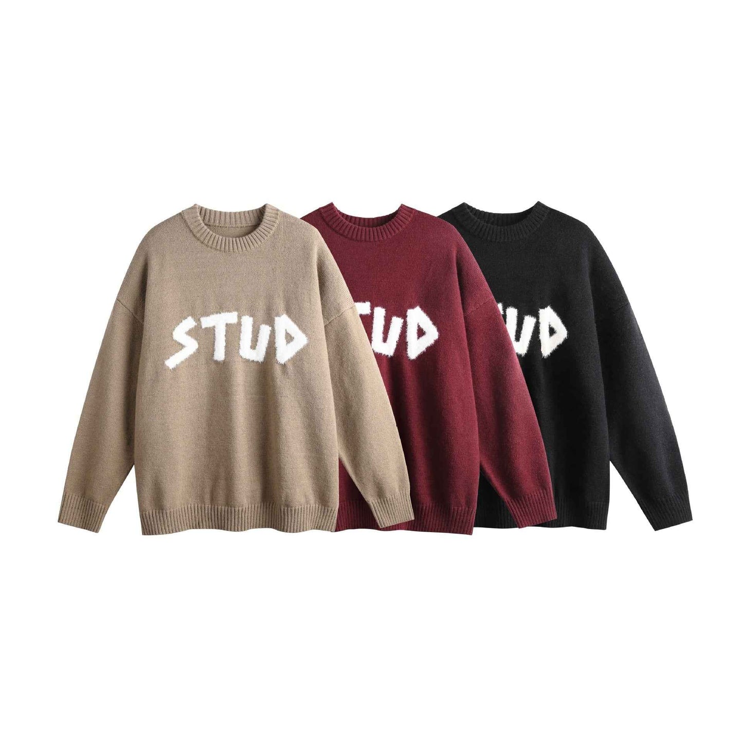 Loose Crewneck Long Sleeve Knit Sweater For Men And Women | MuddyStock Originals MuddyStock
