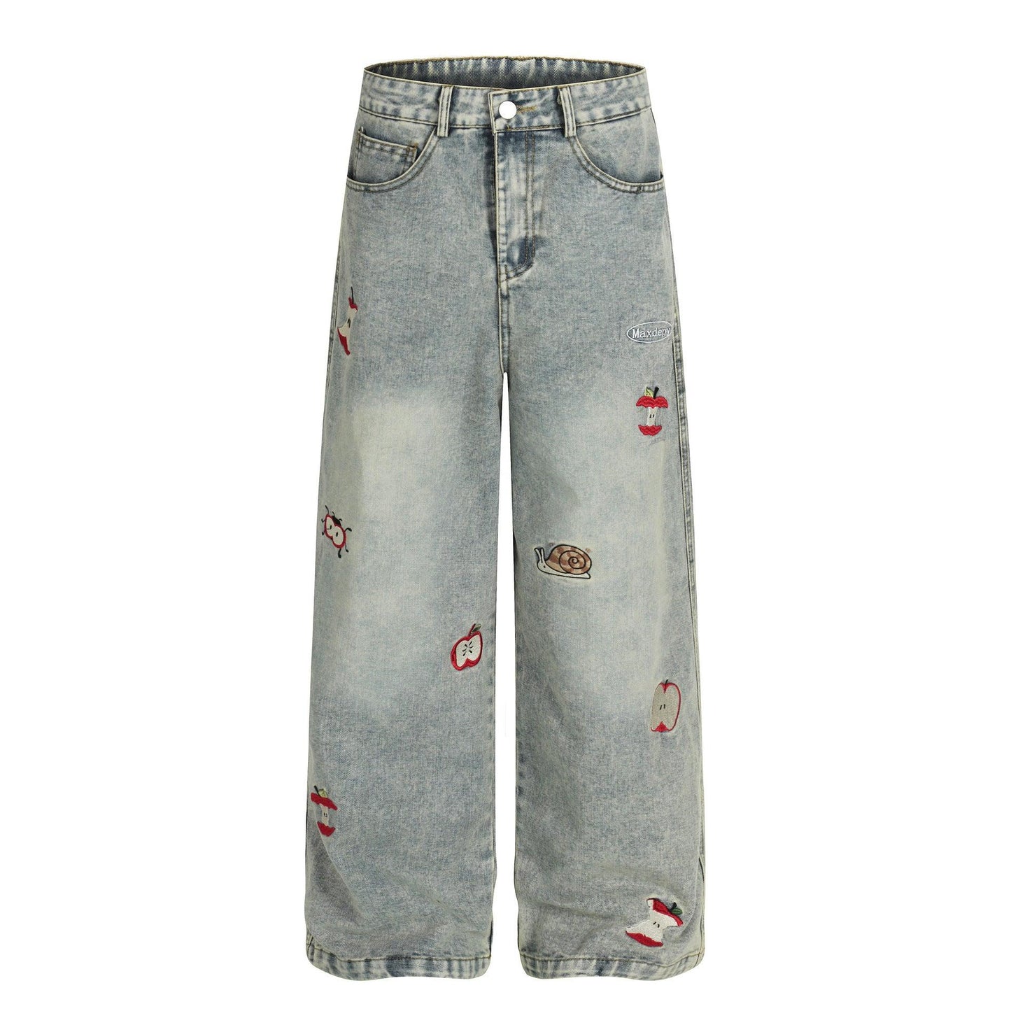 Straight Leg Washed Jeans For Women | MuddyStock Originals Light Blue
