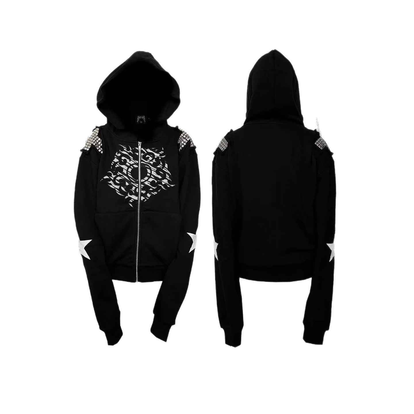Printed zipper hoodie for women | MuddyStock Originals eprolo