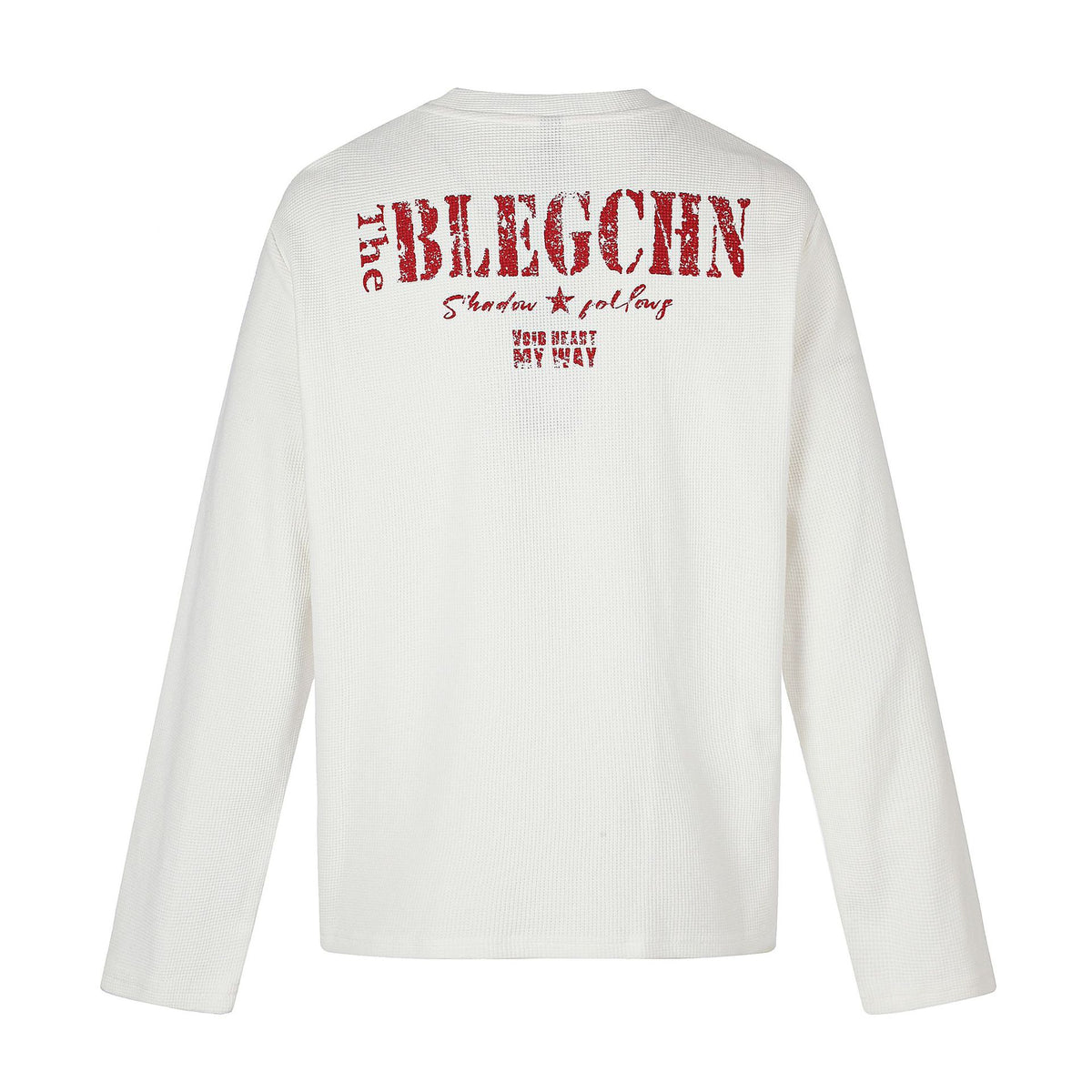 Waffle Knit Long Sleeve Crew Neck T-shirt For Men | MuddyStock Originals